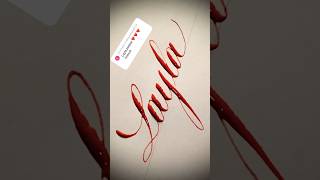 Copperplate calligraphy, tutorial: how I write your name #layla