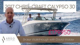 2017 (2018 Model) Chris-Craft Calypso 30 'Bobitt' Full Broker Walkthrough with David Walder