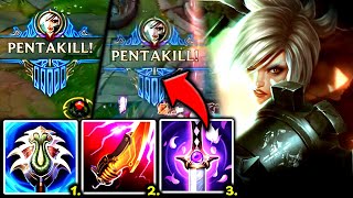 RIVEN TOP BUT I 1V5 AND GET 2 PENTAKILLS (FULL LETHALITY BUILD) - S14 Riven TOP Gameplay Guide