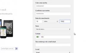 GMAIL CRIAR LOGIN CONTA NOVA DE EMAIL