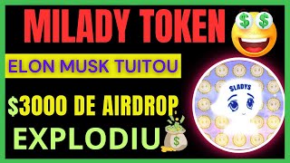 LANÇAMENTO MILADY AIRDROP! $LADYS COIN UP 5000%! ELON MUSK PUMPING $LADYS VAI CORTA ZERO EM 2023