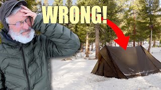 12 MISTAKES I Made On My First Hot Tent Winter Camping Trip