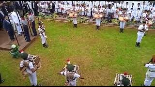 St. Sylvester's college cadet band playing National anthem 2024