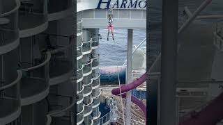 Cruise ship zip lining