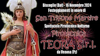 BISCEGLIE (Bat) - SAN TRIFONE MARTIRE 2024 - PIROTECNICA TEORA S.r.l. (Night Show)