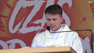 Dzień 2 - 29. Spotkanie Młodych w Wołczynie - Eucharystia - fragmenty - ks. Sebastian Kosecki