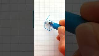 How to Draw 3D | Satisfying 3D Optical Illusion Drawing 🤗 Art #shorts, #draw, #easy