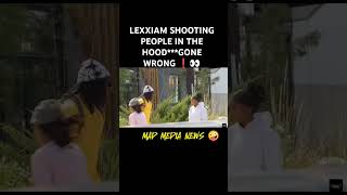 🔴LEXXIAM SHOOTING PEOPLE IN THE HOOD***GONE WRONG ❗👀#lexxiam #hood #funny