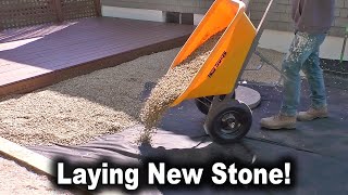 Laying Out New Crushed Stone For Backyard Patio | The Fixer Clips