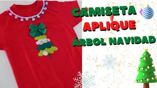 CAMISETA aplique árbol de navidad 🌲