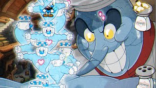 Cuphead + DLC - What If You Fight The Chef Saltbaker Final Boss With Giant Ghost Army?