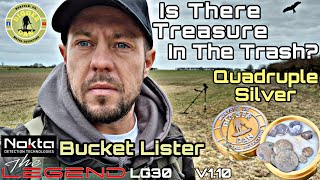 Is There Treasure In The Trash? | Quadruple Silver | Bucket Lister | LG30 Coil | Metal Detecting UK