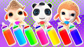 Babies and Colored Bottles | Cartoon for Kids | Dolly and Friends