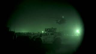 MARSOC and Army Green Berets conduct night raid