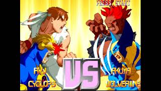 X-Men VS Street Fighter - Ryu and Cyclops playthrough