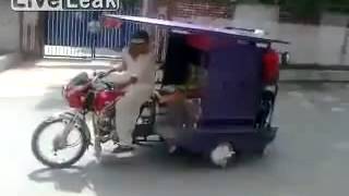 Rickshaw stunt goes wrong