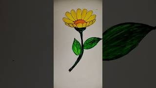 easy draw flower 🌻#shortvideo #art #pencildrawing #flower