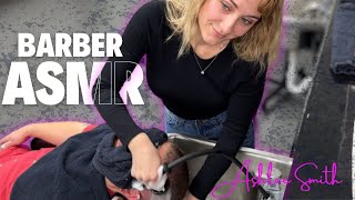 ASMR Haircut & HairWash | Buzz Cut Tutorial | Lady Barber