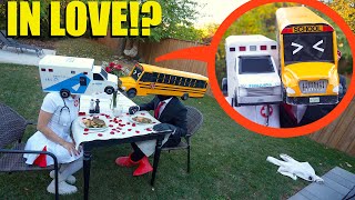 I Caught Ambulance Women and School Bus Head on a Romantic Date! (They Kissed)