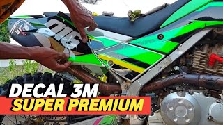 ISTIMEWA DECAL 3M SUPER PREMIUM PASANG DI KLX 140