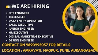 Job vacancy in Amravati, Pune, Nagpur, Akola, Yavatmal, Wardha, Aurangabad, Chandrapur, Washim