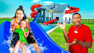 WE BUILT A WATERPARK IN OUR HOUSE!