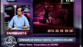 Entrevista CEDRO en Canal N sobre el consumo de droga "Cristal"