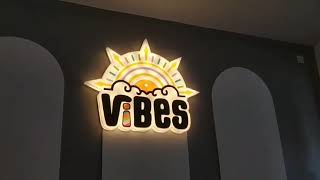 vibes acrylic LED sign board by easy Print goa