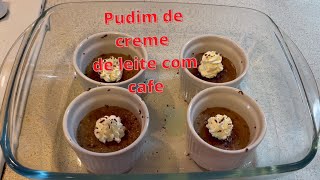 Pudim de creme de leite com cafe, low carb pronto e 5 minutos....