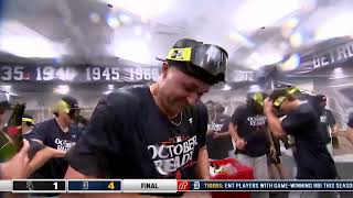 Tigers Clubhouse Celebration after Clinching AL Wild Card Berth 🍾