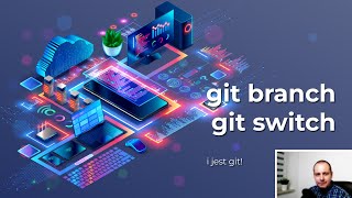 Tworzenie branchy z git branch i przełączanie między branchami z git switch.