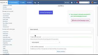 Connect noCRM.io to ActiveCampaign