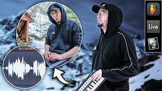 Making LOFI BEATS on top of a SNOWY MOUNTAIN!! 🥶