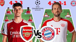 💥Arsenal vs Bayern Munich Head to Head Potential Starting line up| Uefa champions league 2023/24QF