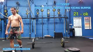 SESSION TRAINING - FRONT SQUAT / SHSPU / BAR FACING BURPEE - 21/15/9/6/3 - VITOR MONTEIRO