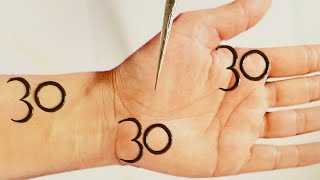 Very Easy Simple Arabic Mehndi Design Trick For Beginners-30Number Mehandi Design-New Mehendi design