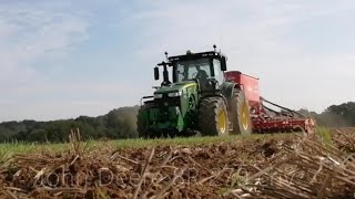 Semis de couverts végétaux avec un John Deere 8R !!! 🚜💨