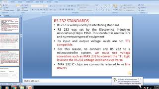 Basics of serial communication and RS232 standard