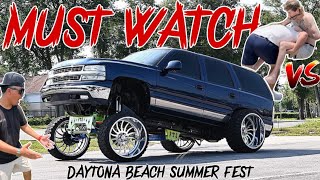 Squatted Truck Meet GONE WRONG | Daytona Beach Summer Fest ‘23