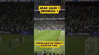 Momen Maarten Paes Gagalkan tendangan penalti Al Dowsari. Arab Saudi 1 - Indonesia 1