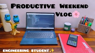 Productive Weekend Vlog of an Engineering Student❤️✨ | Saakshi Shrestha #studyvlog