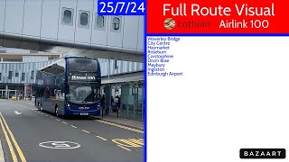 Lothian Buses Airlink 100 City Centre to Airport • E400XLB 1138 SB19GNF • FRV 25/7/24