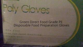 Green Direct Food Grade PE Disposable Gloves Food Preparation Poly Gloves