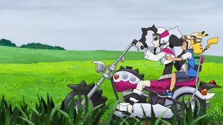 Ash riding bike first time 😱| Mr. Nezu help ash to reach stadium | Pokémon journeys