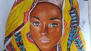 Art steps😍❤️ African coloured portrait