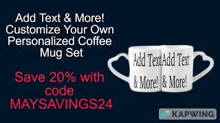 Add Text & More! Customize Your Own Personalized Coffee Mug Set #Justinsestore