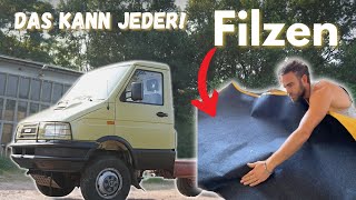 FILZEN mit Selbstklebefilz in der Fahrerkabine + ALLE Öle NEU am Iveco daily 4x4 | #10