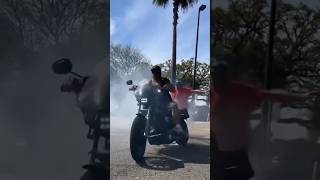 Security Chases Biker out Of Event for Doing Donuts