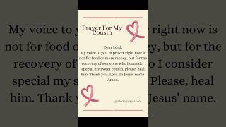 Prayer for My Cousin