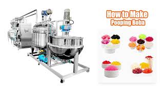 How to make fruit popping boba in summer/ Automatic popping boba pearls machine production line